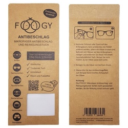 FOOGY Brille, Antibeschlagtuch Brillenputztuch aus Microfaser grau, Antibeschlag grau