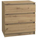 roe furniture Kommode, Eiche Artisan, Holzwerkstoff, 3 Schubladen, 70x76x35 cm, Wohnzimmer, Kommoden & Sideboards, Kommoden