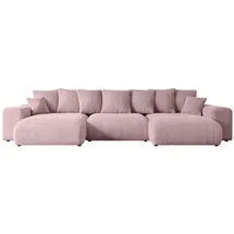 altdecor Ecksofa Cord 6-Sitzer Rosa