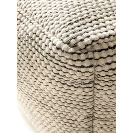 benuta pure Pouf 45 x 45 x 45 cm Beige