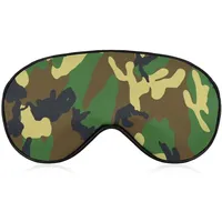 Atmungsaktive Schlafmaske, kompatibel mit Army Camo Camouflage Schlaf-Augenbinde, bequeme Augenbinde mit verstellbarem Riemen für Männer und Frauen