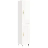 vidaXL Highboard Hochglanz-Weiß 34,5x34x180 cm Holzwerkstoff