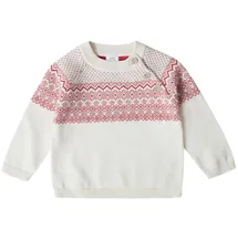 stellou & friends Pullover mit Norweger Muster in white | Gr.: 74/80