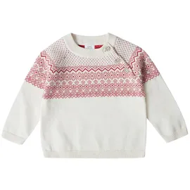 stellou & friends Pullover mit Norweger Muster in white | Gr.: 74/80