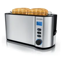 Arendo Langschlitz-Toaster Silber