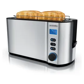 Arendo Langschlitz-Toaster Silber