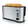 Arendo Langschlitz-Toaster Silber