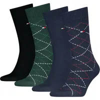 Socken TOMMY HILFIGER, Herren, Gr. 43-46, navy, deep grün, Obermaterial: 85% Baumwolle, 14% Polyamid, 1% sonstige Fasern, Socken Socken