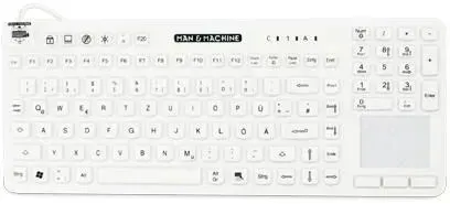 Baaske Medical ReallyCoolTouch LP DE/GR Tastatur Medizinisch USB QWERTZ Deutsch Weiß
