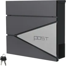 ML-Design Briefkasten Anthrazit/Silber