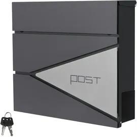 ML-Design Briefkasten Anthrazit/Silber