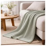 Marc O'Polo Nordic Knit Plaid 130 x 170 cm Grün