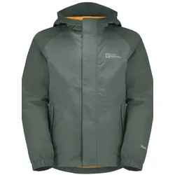 Jack Wolfskin Regenjacke Tucan (leicht, winddicht, wasserdicht) hedgegrün Kinder