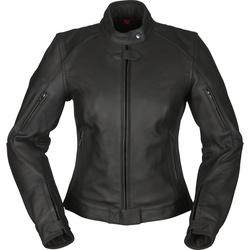 Modeka Helena Damen Motorrad Lederjacke, schwarz, Größe 42