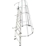 Hailo Professional Hailo Steigleiter mit Rückenschutz STM-20 Stahl verzinkt 5,60m