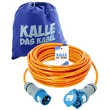 KALLE DAS KABEL - Kalle Verlängerungskabel CEE 230V 16A 2,5mm2 Extreme Signal Orange IP44 25 Meter