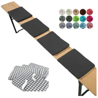 Heimtexland ® Sitzkissen 4er Set Bierbank Polster Auflage Bierzeltgarnitur