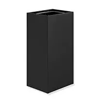 Hewi System 900 Papierabfallbehälter 900.05.00160DC Edelstahl pulverbeschichtet schwarz tiefmatt, 25 l, ohne Deckel