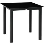 Outsunny Gartentisch - 80Lx80Wx74Hcm - Schwarz,