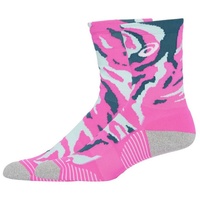 ASICS Unisex Color Camo Run Crew Sock pink