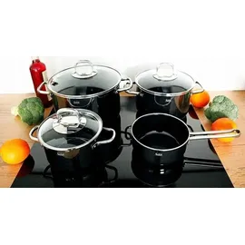Silit Elegance Line Topf-Set 4-tlg. schwarz 3 x Fleischtopf + Stielkasserolle