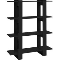 vidaXL Bücherregal/Raumteiler 100 x 30 x 123,5 cm Schwarz