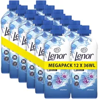 Lenor Weichspüler Megapack 12 × 36 Waschladungen, Aprilfrisch, 24 Stunden „Wie Frisch Geduscht“ Gefühl, Mit Aktiver Geruchsabwehr
