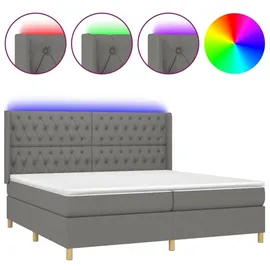 vidaXL Boxspringbett 200 x 200 cm Dunkelgrau