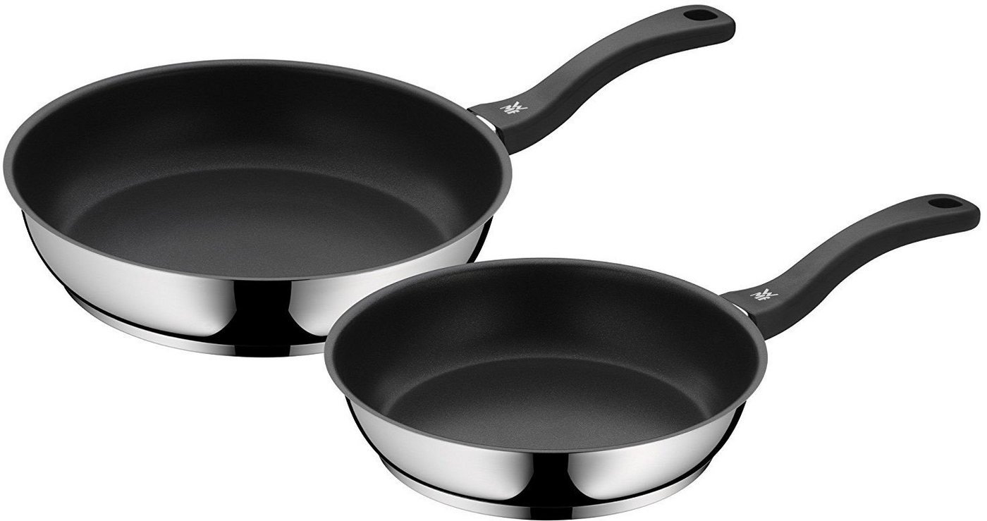 WMF Pfannen-Set Devil, Cromargan® Edelstahl Rostfrei 18/10 (Set, 2-tlg), Induktion schwarz|silberfarben