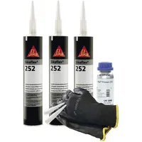 vasalat Sikaflex 252 schwarz mit Primer für Holz Verklebung - Abdichtung - 252 schwarz mit Primer