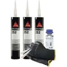 vasalat Sikaflex 252 schwarz mit Primer für Holz Verklebung - Abdichtung - 252 schwarz mit Primer