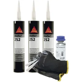 vasalat Sikaflex 252 schwarz mit Primer für Holz Verklebung - Abdichtung - 252 schwarz mit Primer