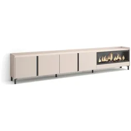 SKRAUT HOME Lowboard 315x61 cm Beige Holzwerkstoff