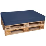 TexDeko Palettenkissen 120 x 80 x 12 cm blau 1 St.