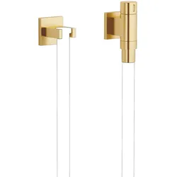 Dusche-Anschlussstück in messing (gebürstet, 23 kt vergoldet)