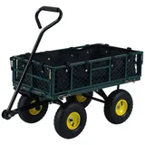 COSTWAY Bollerwagen (1-tlg), Gartenwagen, Transportwagen, faltbar, bis 410 kg grün
