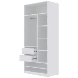 marmex möbel TRES 13B Garderobenschrank 90x206x51 weiß