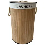 Hti-Living Wäschesammler 66 Liter Briena rund