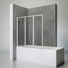Schulte Badewannenaufsatz Alu natur 127 x 140 cm Sicherheitsglas