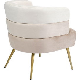 Kare DESIGN Sessel Sandwich Stoff Beige Creme