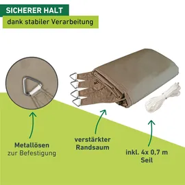 WINDHAGER Sonnensegel Cannes taupe 4 x 4 m