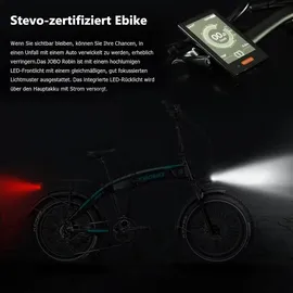 JOBOBIKE JOBOBIKE, Eddy vollgefedertes E-Bike, 20 Zoll Fat-Reifen, 250 W Motor, schwarz - versch. Farben