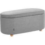 Beliani Polsterbank Hayward Hellgrau 98 x 40 x 48 cm
