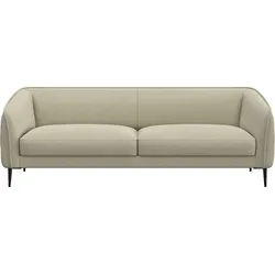 3-Sitzer FLEXLUX "Belle Designsofa, Couch, bequem durch Kaltschaum im Sitz", beige (sandy beige), B:218cm H:74cm T:89cm, 100% Polyester, Sofas, Skandinavisches Design, In hochwertiger Verarbeitung