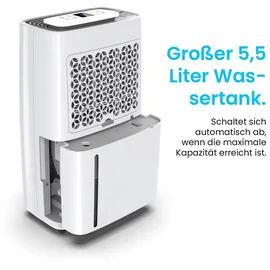 Pro Breeze Luftentfeuchter 20L in 24h Entfeuchtungsleistung - Raumgröße ca. 195m3 (~30 m2) - mit 4 Betriebsarten, Digitalanzeige, Ablaufschlauch...