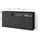 SKRAUT HOME Dielenschrank 150x35x75cm schwarz