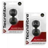 Tecnifibre Squash Bälle gelb gepunktet, 4 Pack