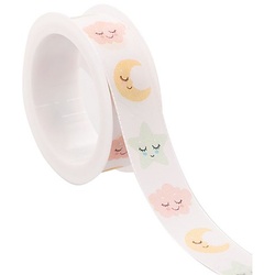 Stoffband "Stern & Mond", 25 mm, 5 m