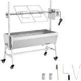 Mophorn Drehspießgrill 38 W Holzkohlegrill (94 Cm Grilllänge) Mit 60 Kg Tragkraft, Rädern Und 7-facher Höhenverstellung, Edelstahl-grill-set Für Camping Und Outdoor