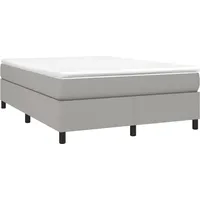 VidaXL Boxspringbettgestell, Hellgrau 140x190 cm Stoff